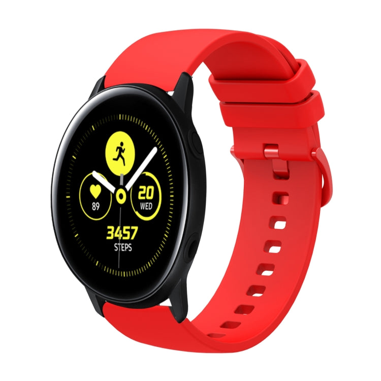 For Samsung Galaxy Watch Active 40mm 20mm Solid Color Soft Silicone Watch Band