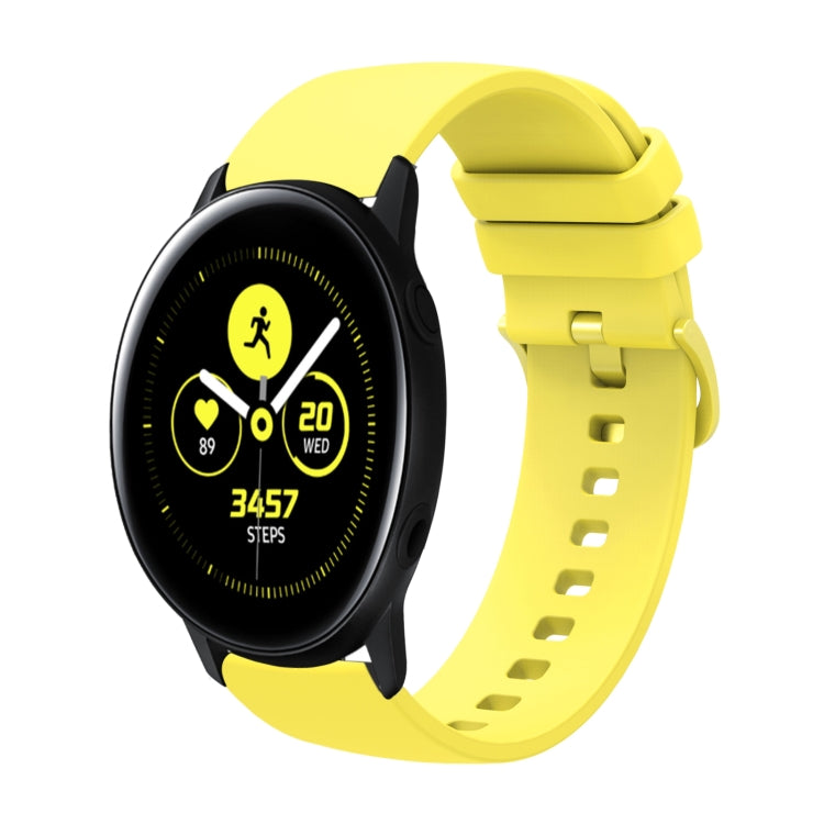 For Samsung Galaxy Watch Active 40mm 20mm Solid Color Soft Silicone Watch Band