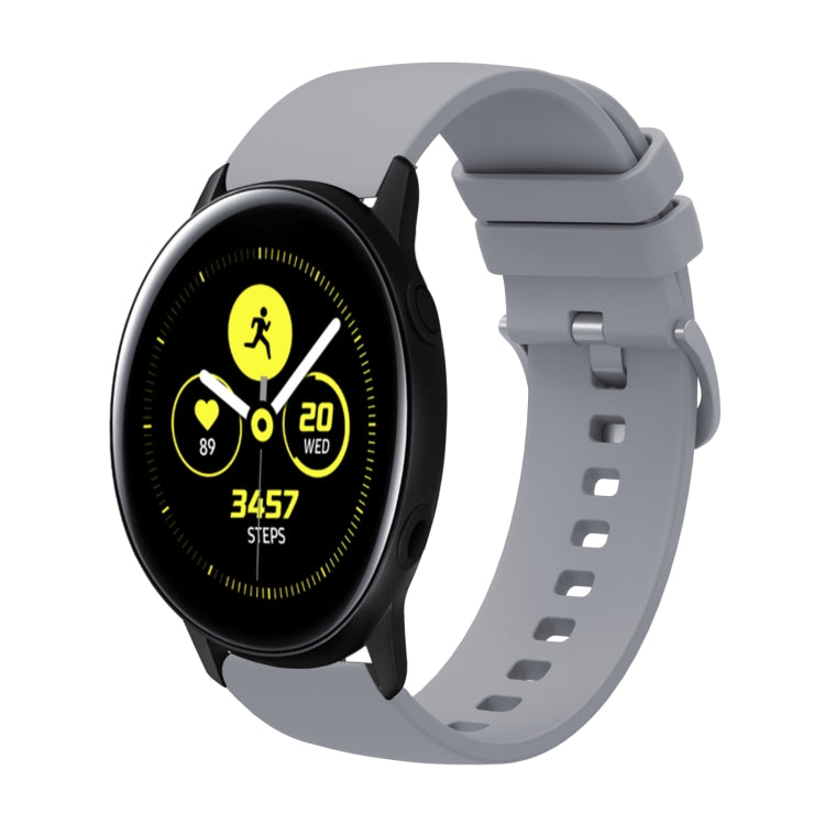 For Samsung Galaxy Watch Active 40mm 20mm Solid Color Soft Silicone Watch Band