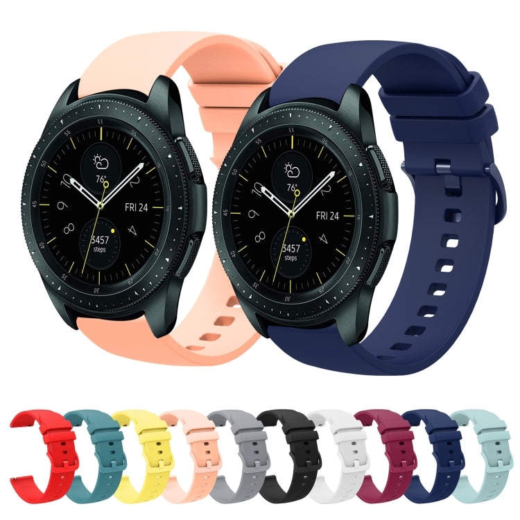 For Samsung Galaxy Watch 42mm 20mm Solid Color Soft Silicone Watch Band