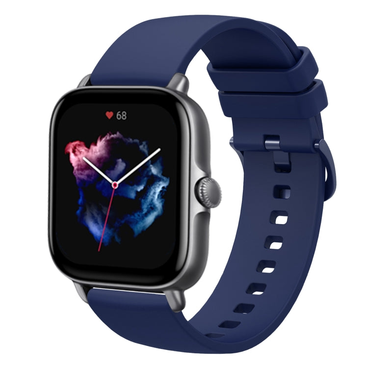 For Amazfit GTS 3 20mm Solid Color Soft Silicone Watch Band