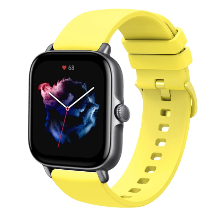 For Amazfit GTS 3 20mm Solid Color Soft Silicone Watch Band