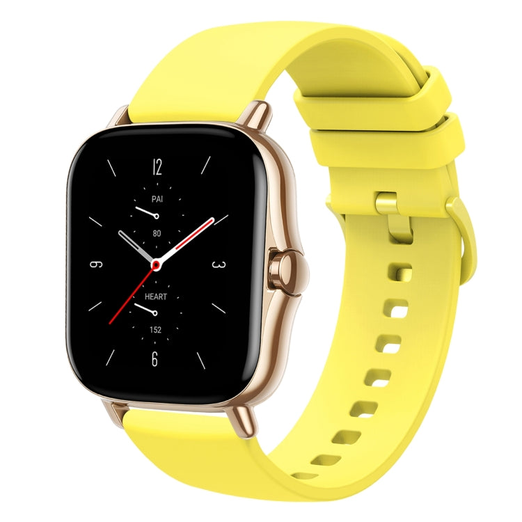 For Amazfit GTS 2 20mm Solid Color Soft Silicone Watch Band