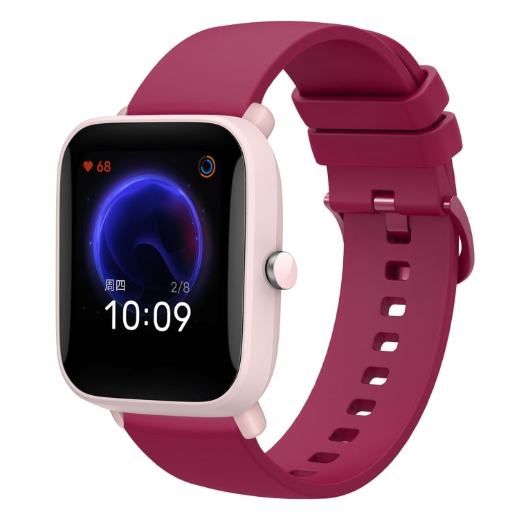 For Amazfit Pop Pro 20mm Solid Color Soft Silicone Watch Band