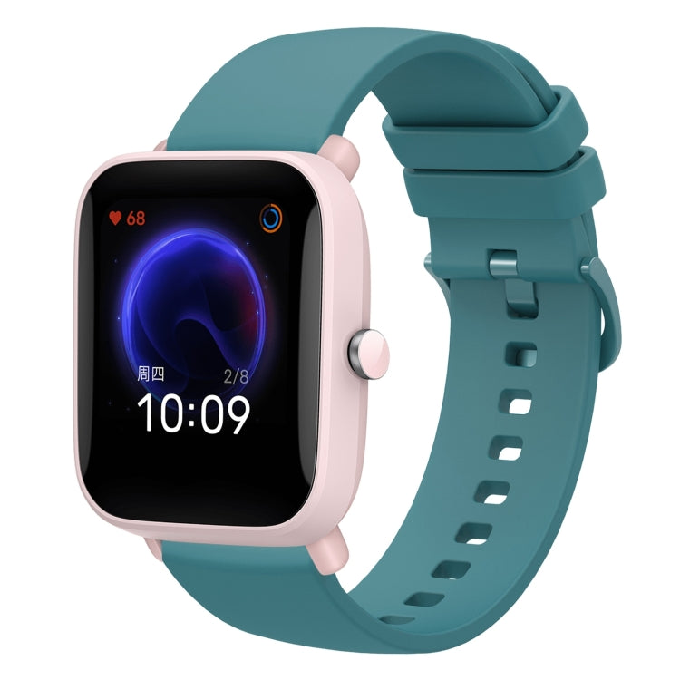 For Amazfit Pop 20mm Solid Color Soft Silicone Watch Band