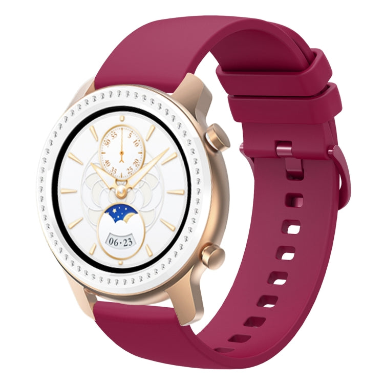 For Amazfit GTR 42mm 20mm Solid Color Soft Silicone Watch Band