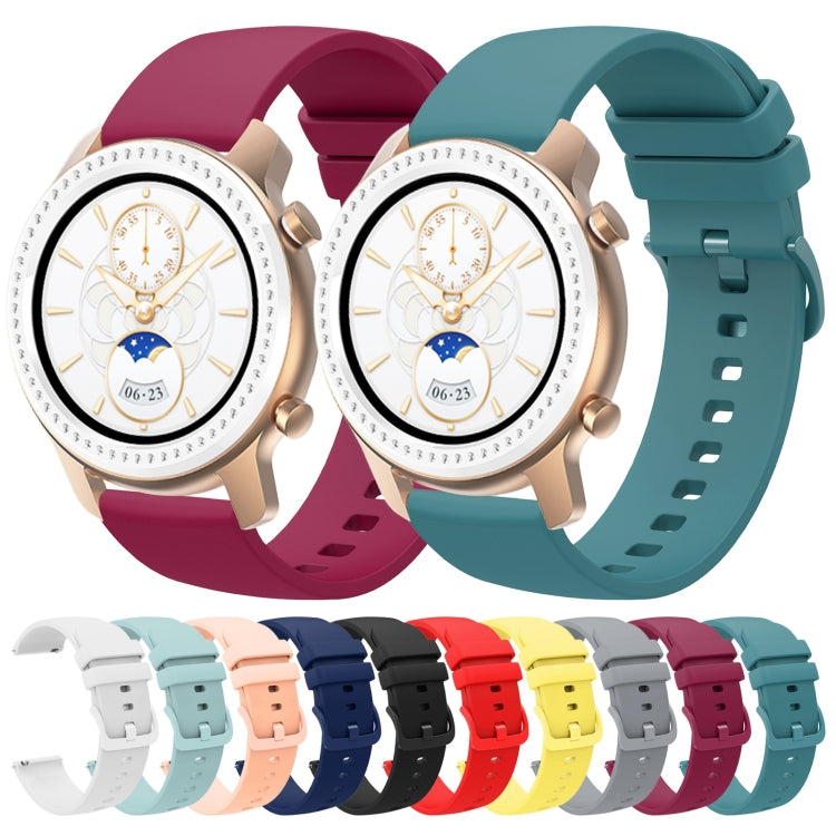 For Amazfit GTR 42mm 20mm Solid Color Soft Silicone Watch Band