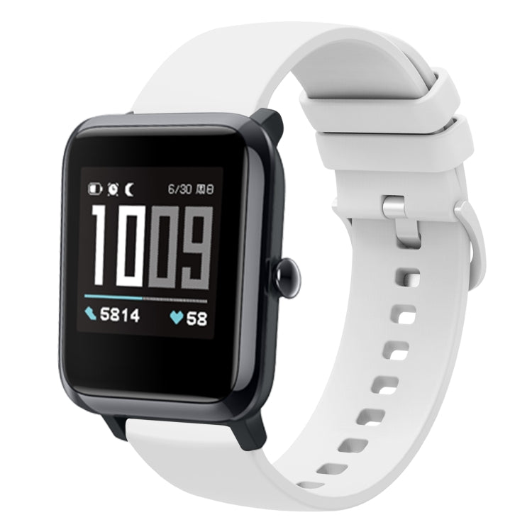 For Amazfit BIP 20mm Solid Color Soft Silicone Watch Band