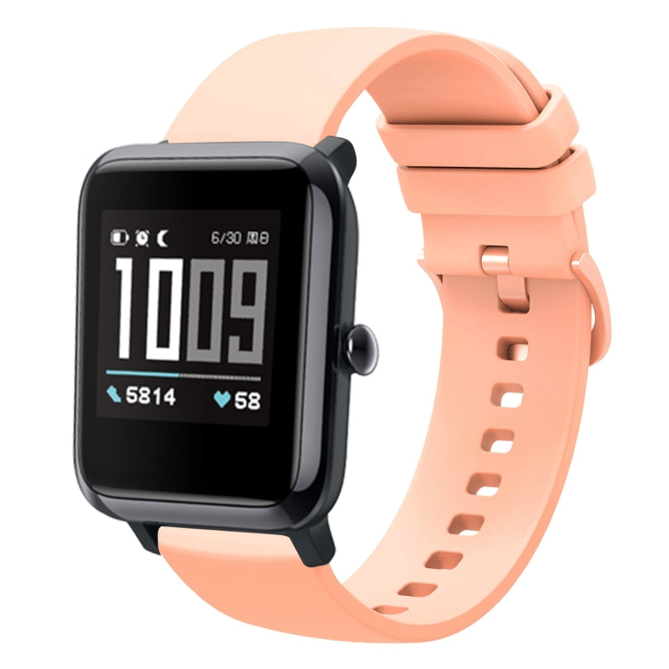 For Amazfit BIP 20mm Solid Color Soft Silicone Watch Band