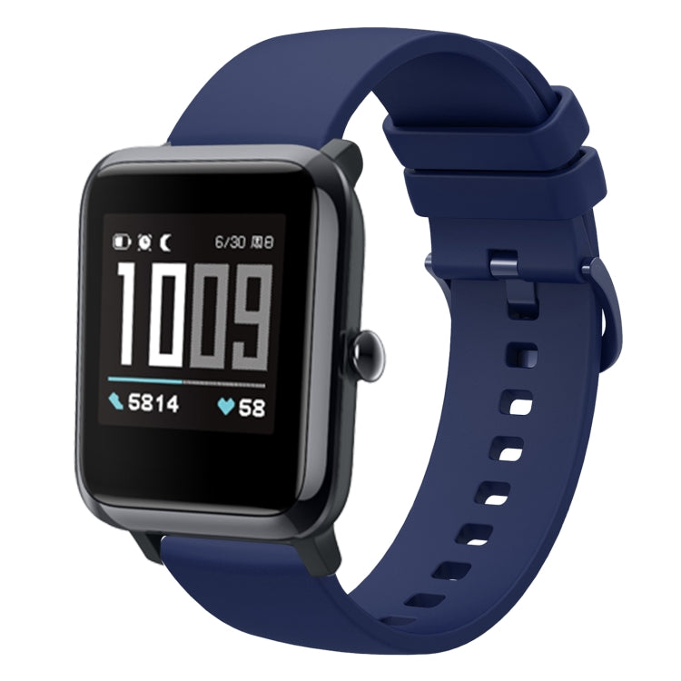 For Amazfit BIP 20mm Solid Color Soft Silicone Watch Band