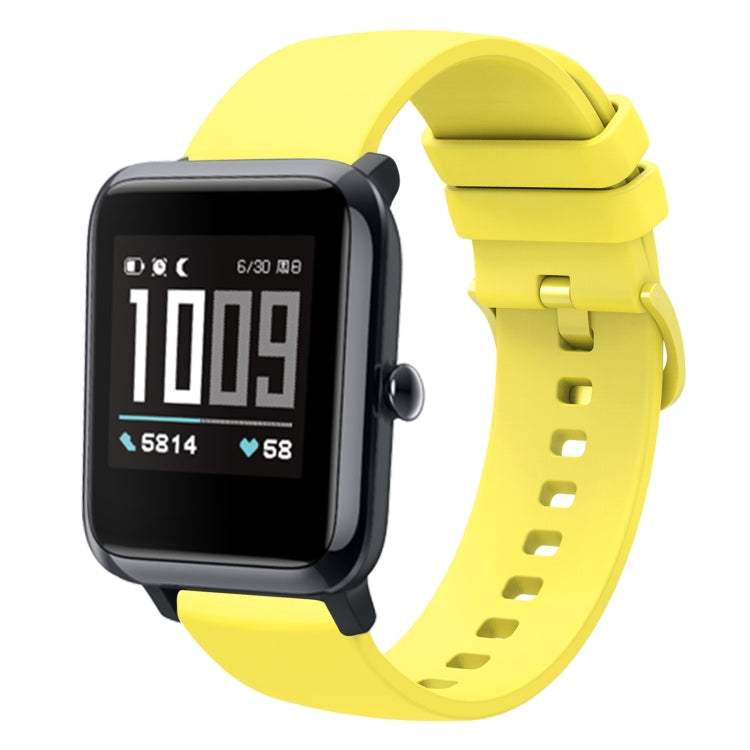 For Amazfit BIP 20mm Solid Color Soft Silicone Watch Band