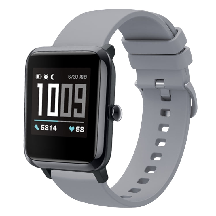 For Amazfit BIP 20mm Solid Color Soft Silicone Watch Band