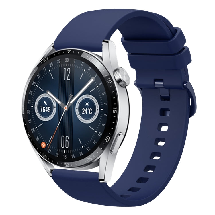 For Huawei Watch GT3 42mm 20mm Solid Color Soft Silicone Watch Band