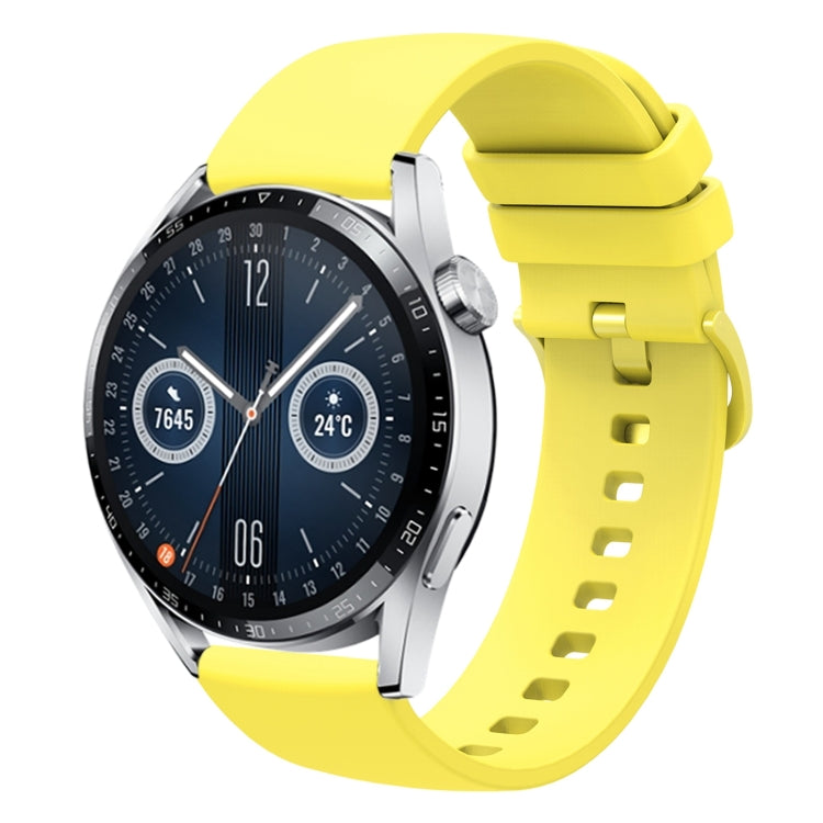 For Huawei Watch GT3 42mm 20mm Solid Color Soft Silicone Watch Band