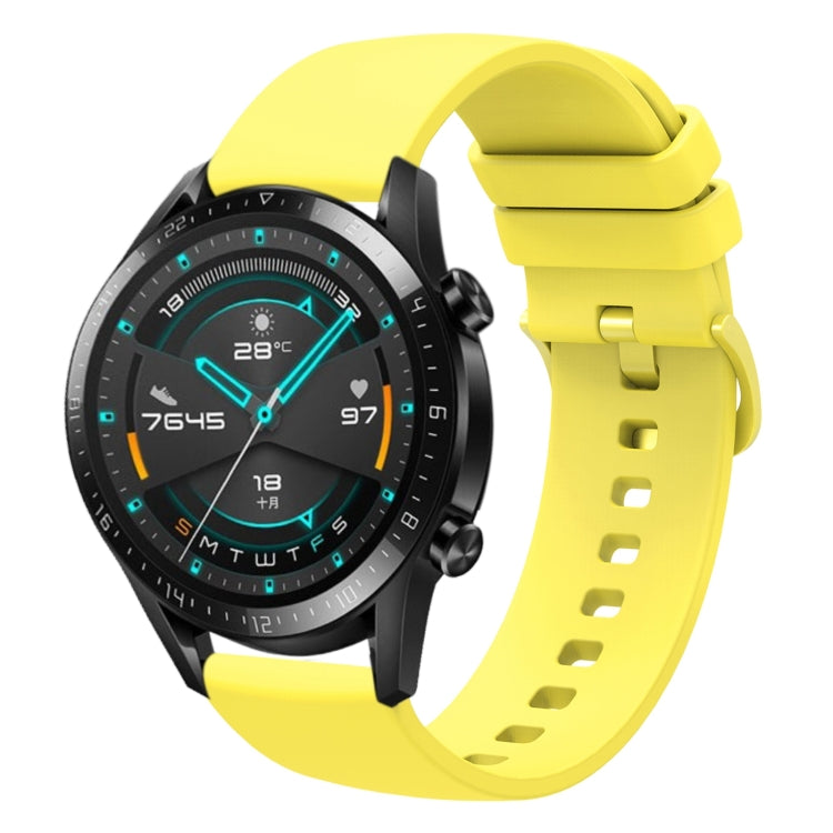 For Huawei Watch GT2 42mm 20mm Solid Color Soft Silicone Watch Band