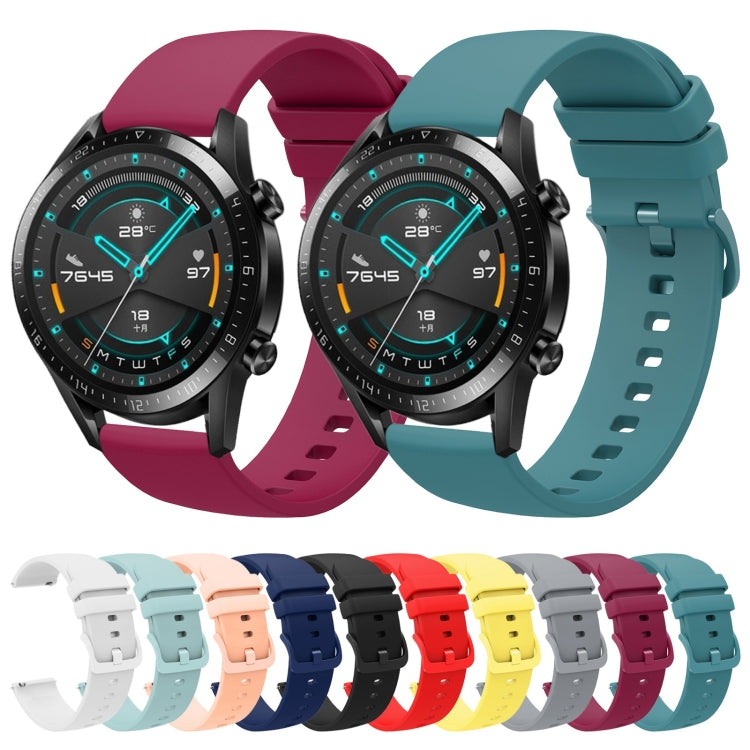 For Huawei Watch GT2 42mm 20mm Solid Color Soft Silicone Watch Band