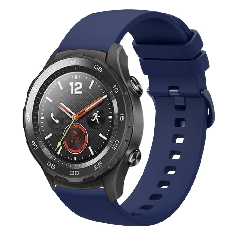 For Huawei Watch 2 20mm Solid Color Soft Silicone Watch Band