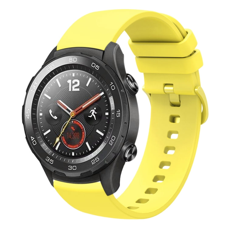 For Huawei Watch 2 20mm Solid Color Soft Silicone Watch Band
