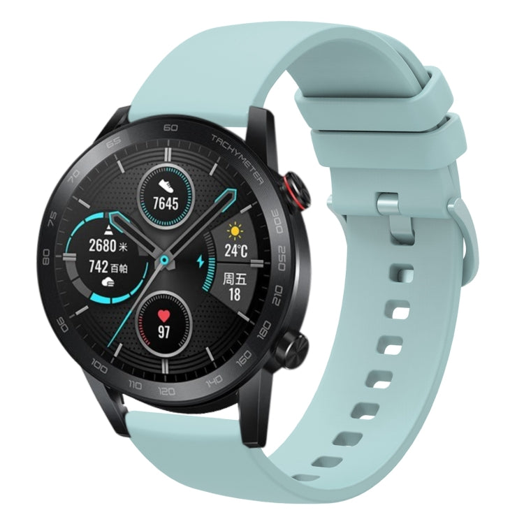 For Honor MagicWatch2 42mm 20mm Solid Color Soft Silicone Watch Band