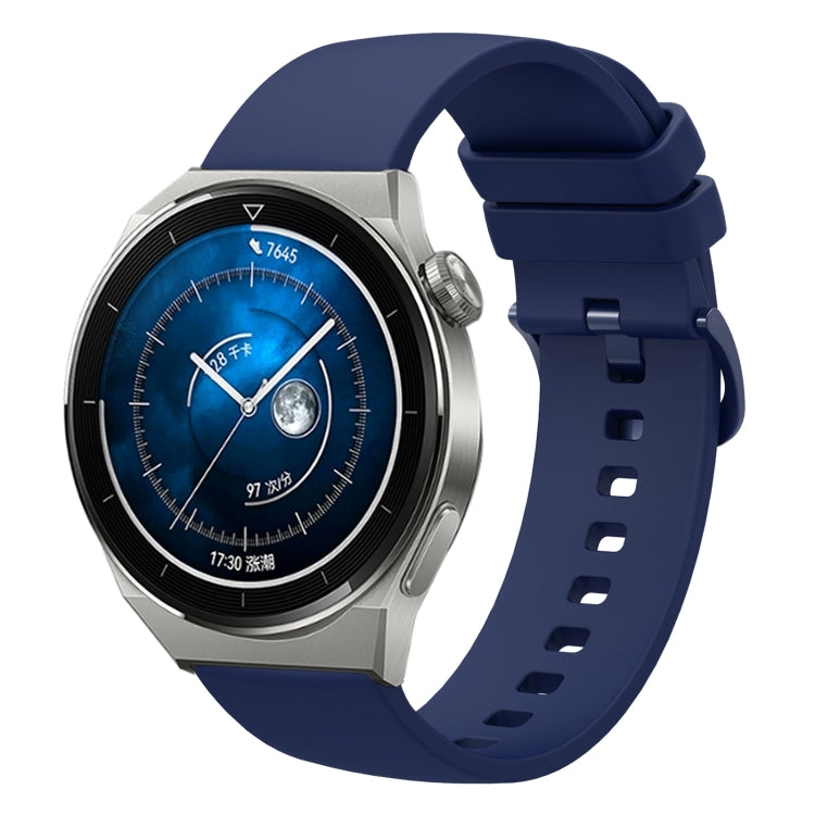 For Huawei Watch GT3 Pro 46mm 22mm Solid Color Soft Silicone Watch Band