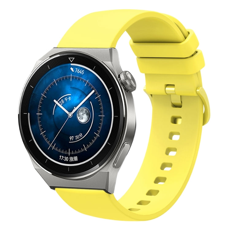 For Huawei Watch GT3 Pro 46mm 22mm Solid Color Soft Silicone Watch Band