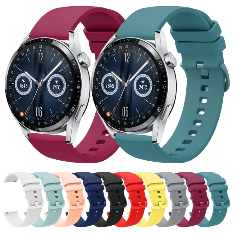 For Huawei Watch GT3 46mm 22mm Solid Color Soft Silicone Watch Band
