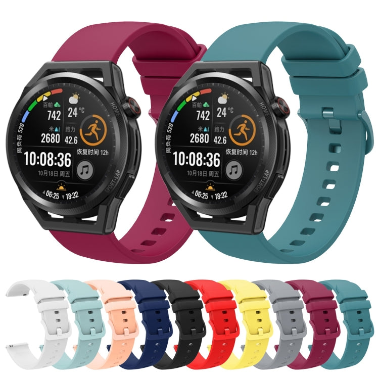 For Huawei Watch GT Runner 22mm Solid Color Soft Silicone Watch Band