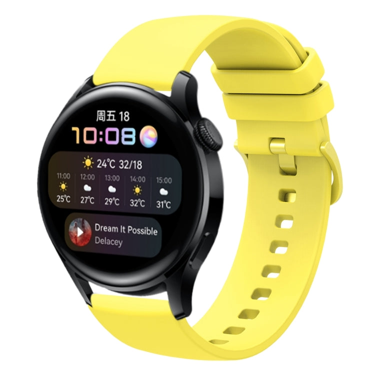 For Huawei Watch 3 22mm Solid Color Soft Silicone Watch Band
