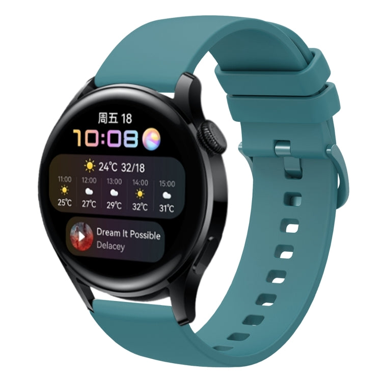For Huawei Watch 3 22mm Solid Color Soft Silicone Watch Band