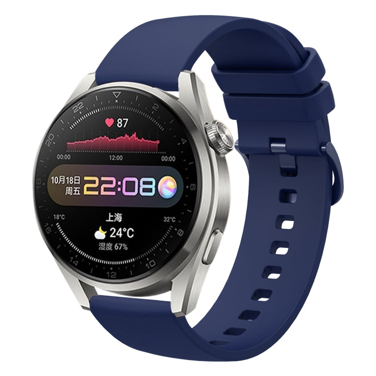 For Huawei Watch 3 Pro 22mm Solid Color Soft Silicone Watch Band