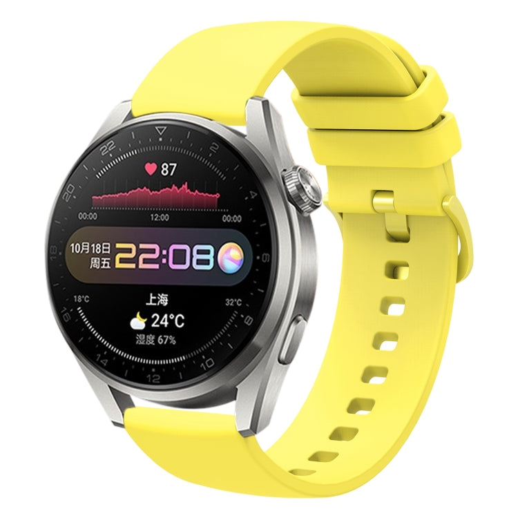 For Huawei Watch 3 Pro 22mm Solid Color Soft Silicone Watch Band