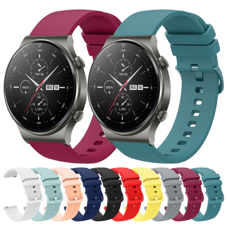 For Huawei GT2 Pro 22mm Solid Color Soft Silicone Watch Band