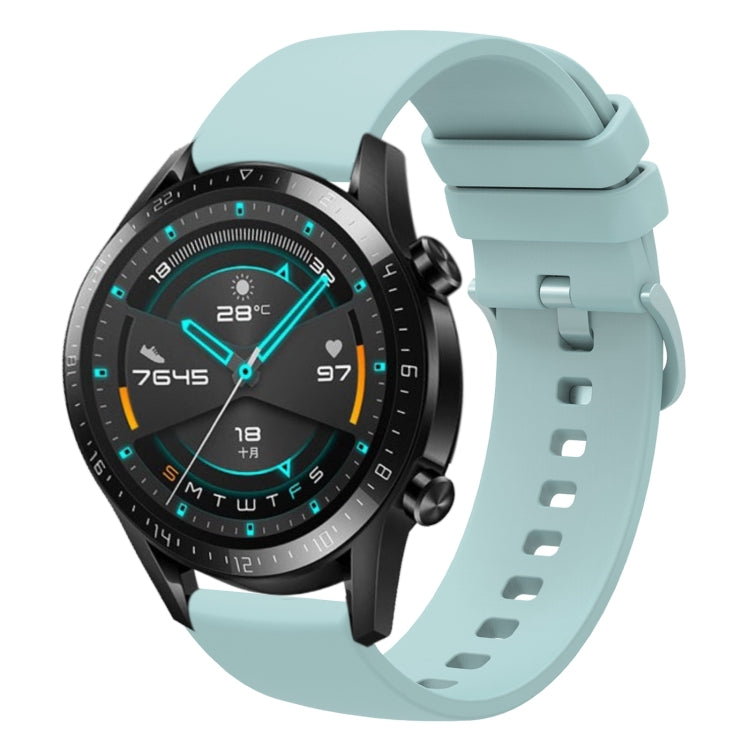 For Huawei GT2 46mm 22mm Solid Color Soft Silicone Watch Band