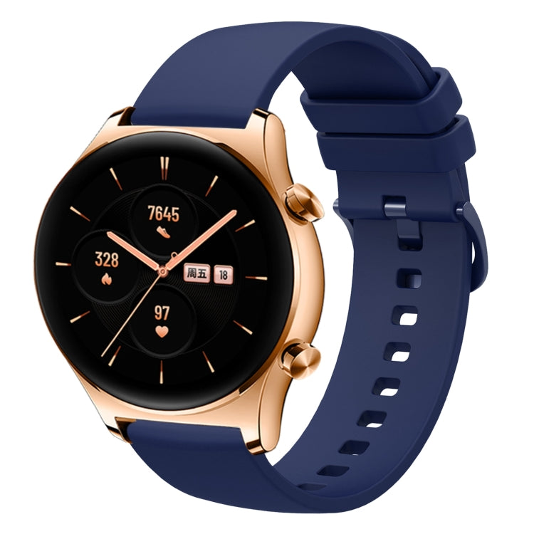 For Honor Watch GS 3 22mm Solid Color Soft Silicone Watch Band