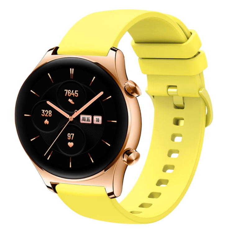 For Honor Watch GS 3 22mm Solid Color Soft Silicone Watch Band