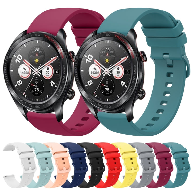 For Honor Watch Dream 22mm Solid Color Soft Silicone Watch Band