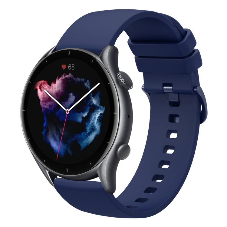 For Amazfit GTR 3 Pro 22mm Solid Color Soft Silicone Watch Band