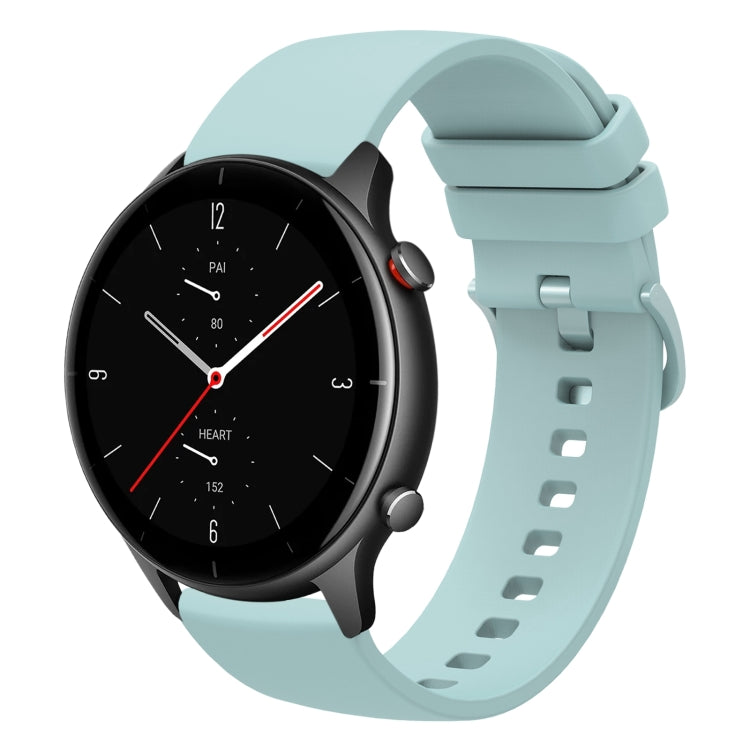 For Amazfit GTR 2e 22mm Solid Color Soft Silicone Watch Band