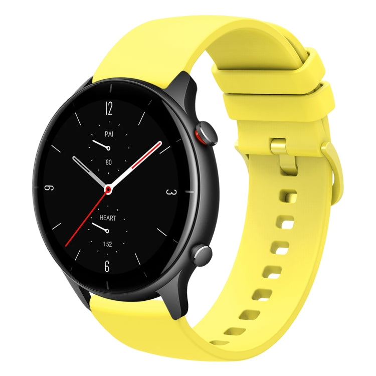 For Amazfit GTR 2e 22mm Solid Color Soft Silicone Watch Band