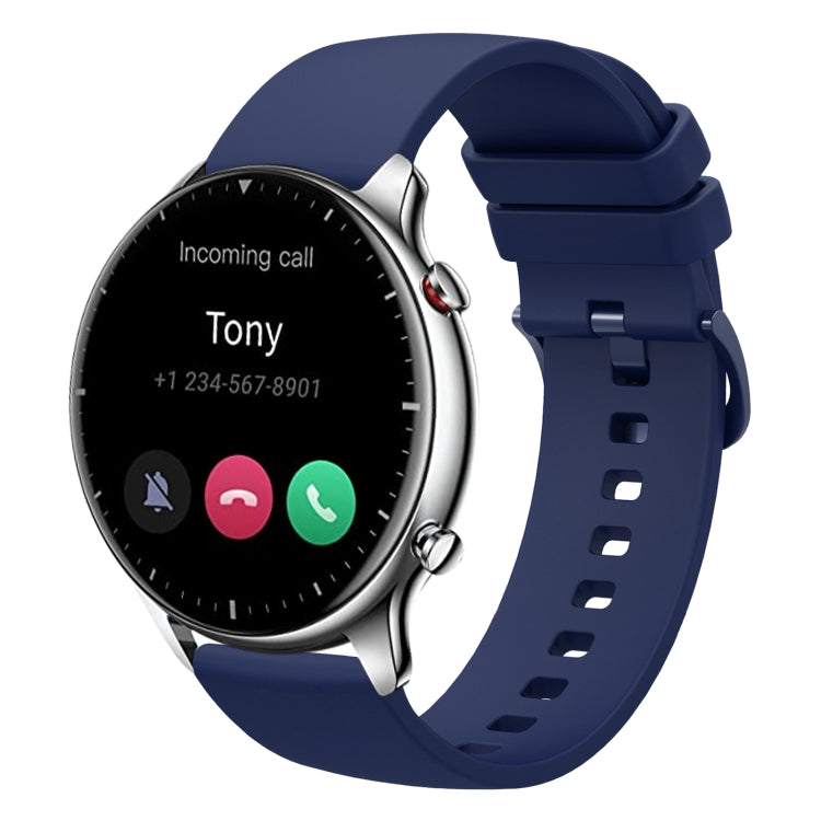 For Amazfit GTR 2 22mm Solid Color Soft Silicone Watch Band