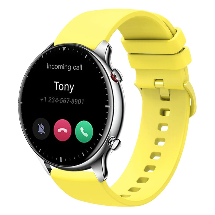 For Amazfit GTR 2 22mm Solid Color Soft Silicone Watch Band