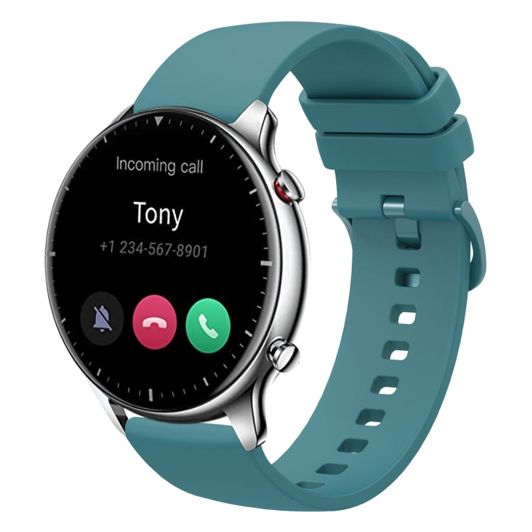 For Amazfit GTR 2 22mm Solid Color Soft Silicone Watch Band