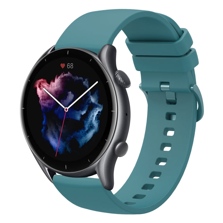 For Amazfit 3 22mm Solid Color Soft Silicone Watch Band