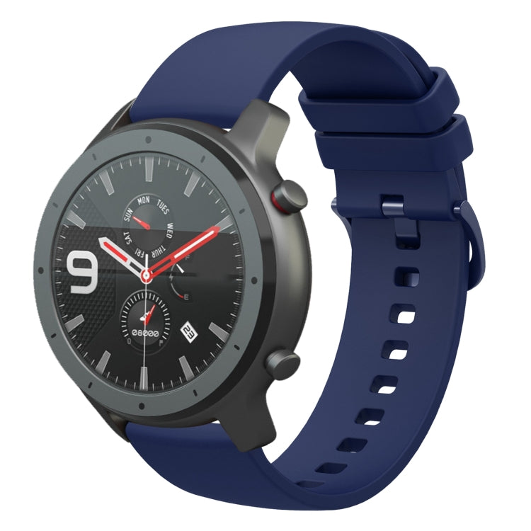For Amazfit GTR 47mm 22mm Solid Color Soft Silicone Watch Band
