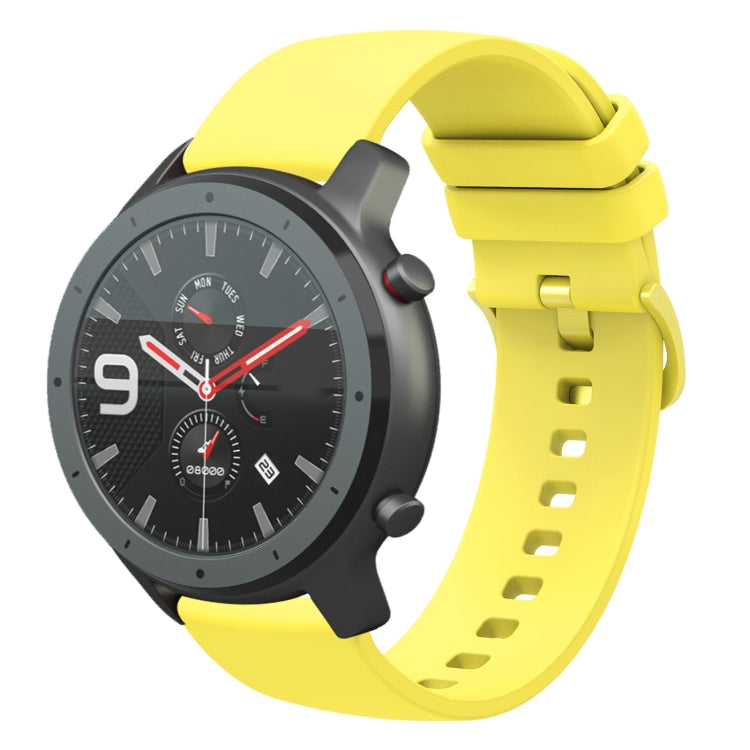 For Amazfit GTR 47mm 22mm Solid Color Soft Silicone Watch Band