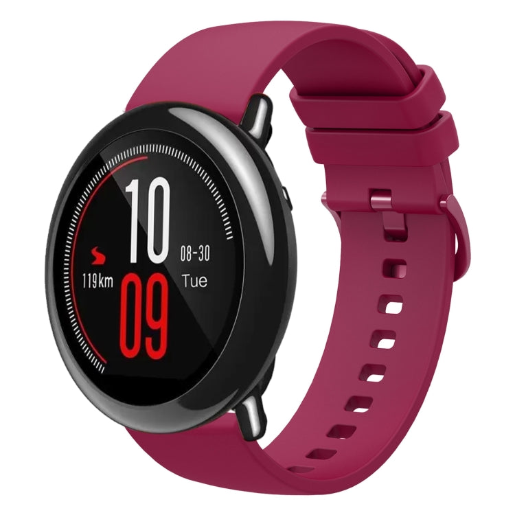 For Amazfit Pace 22mm Solid Color Soft Silicone Watch Band