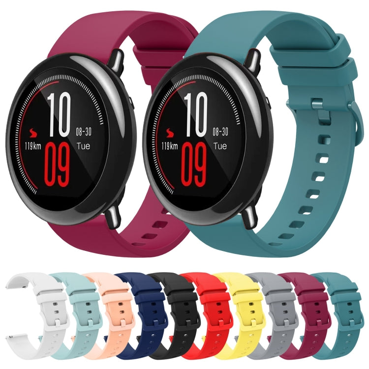 For Amazfit Pace 22mm Solid Color Soft Silicone Watch Band