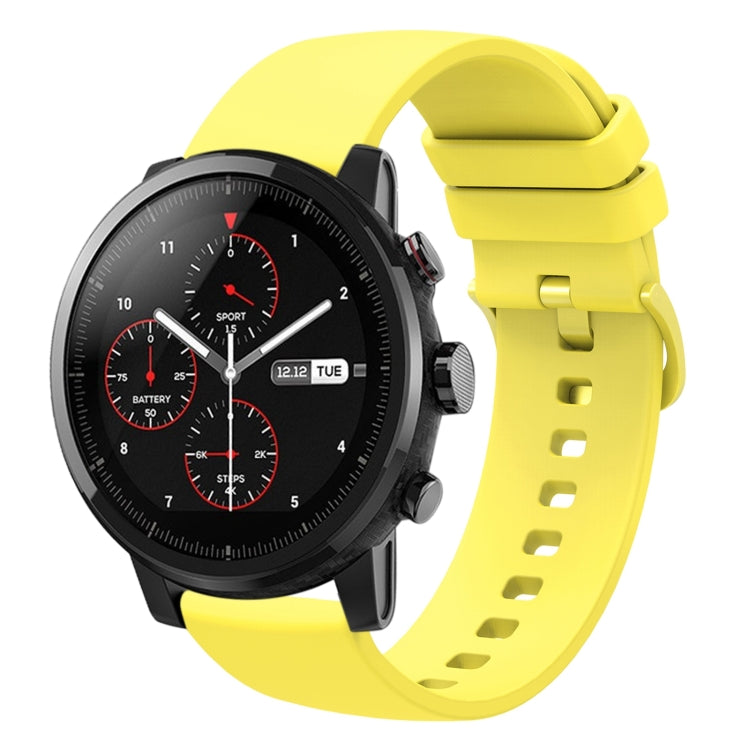 For Amazfit Stratos 22mm Solid Color Soft Silicone Watch Band