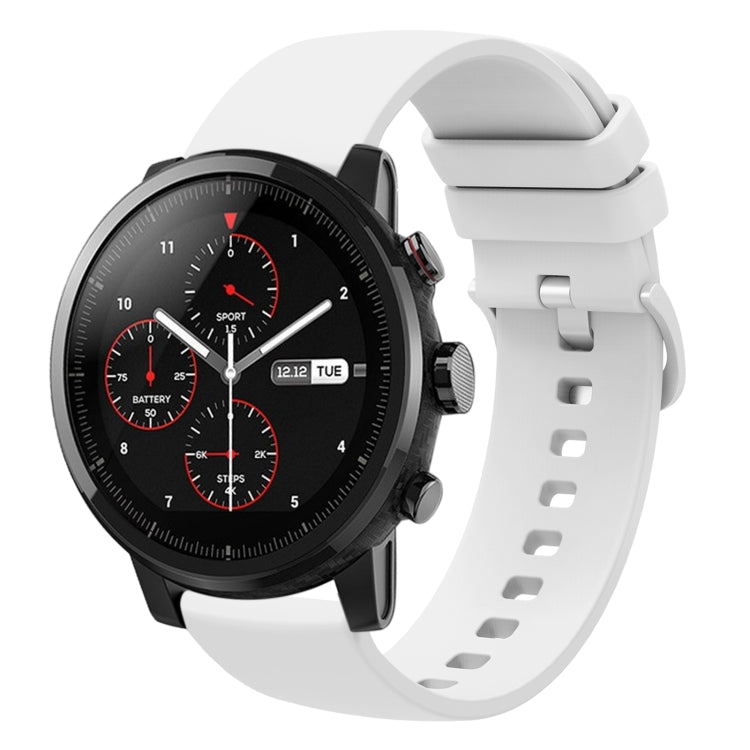 For Amazfit 2 Stratos 22mm Solid Color Soft Silicone Watch Band