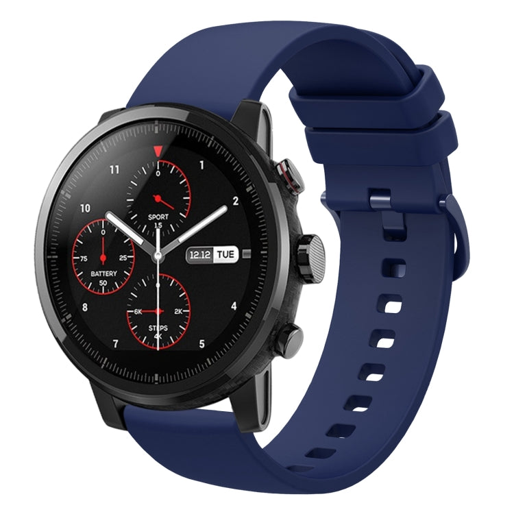 For Amazfit 2 Stratos 22mm Solid Color Soft Silicone Watch Band
